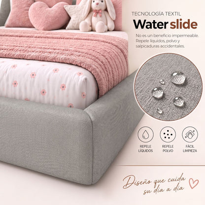 Cama Infantil Montessori con Madera Pino  100x190 Camel