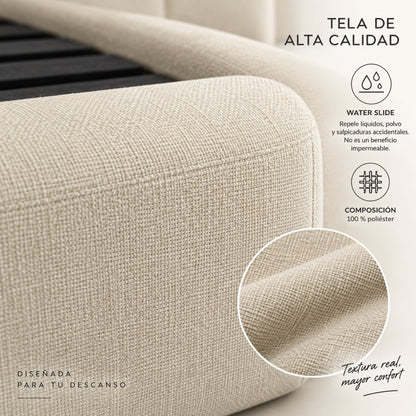 Cama Doble Paleta Nix En Madera Pino 140x190 Arena
