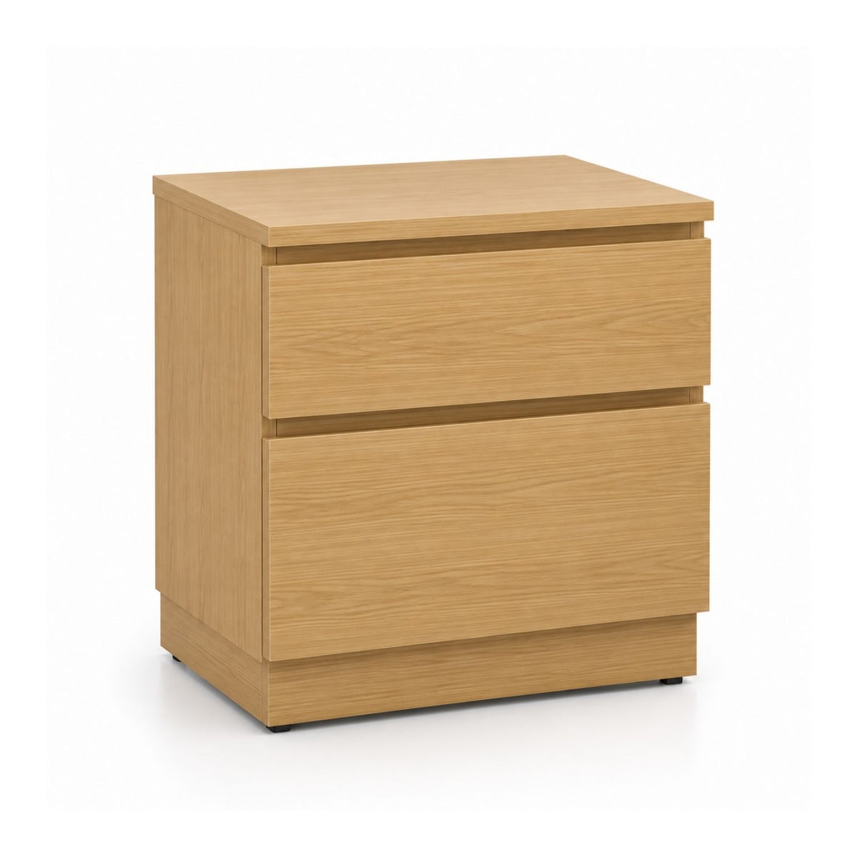Cama King En Roble Taldy Con Mesas de Noche 200x200 Marfil
