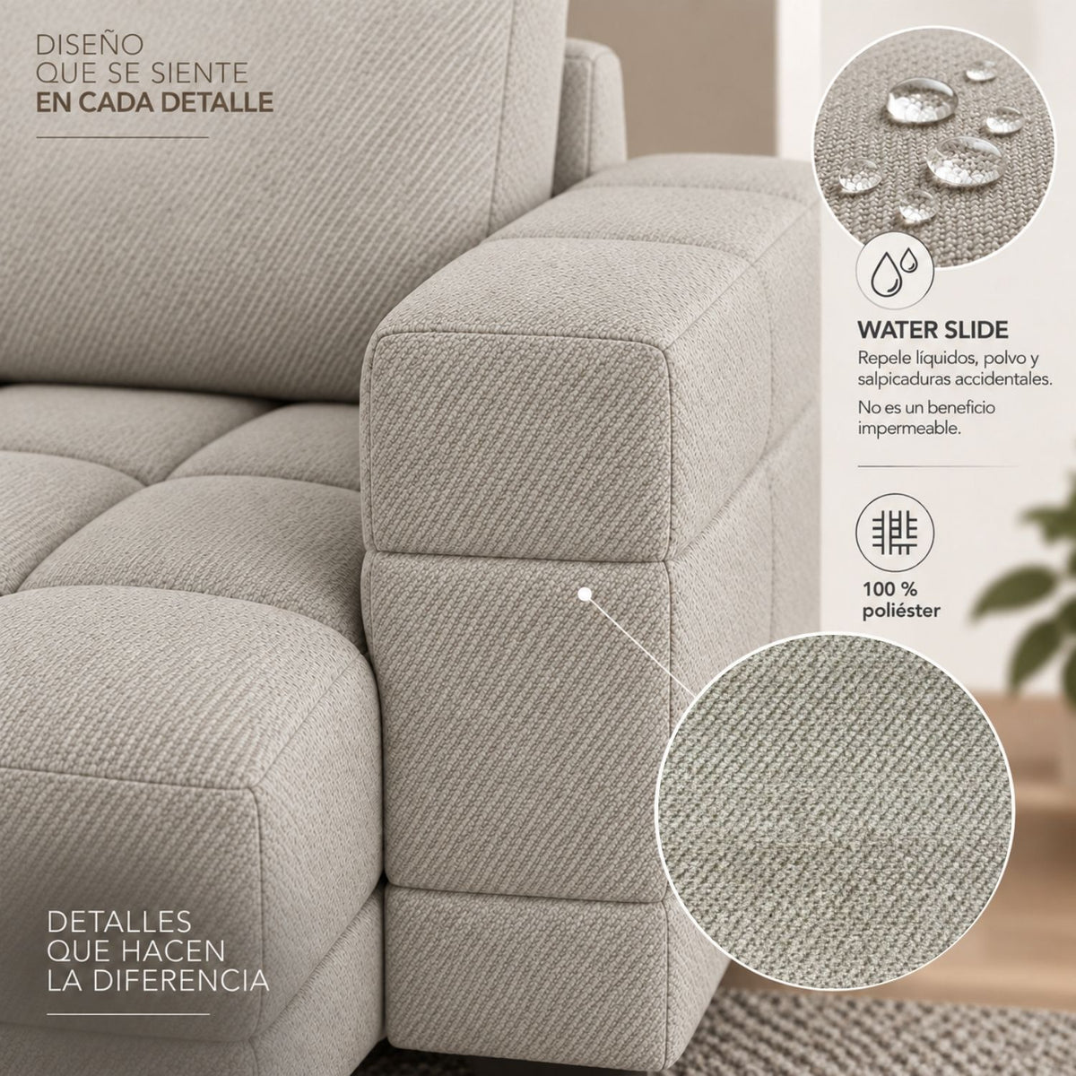 Sofa En L Modular En Madera Pino Faed Camel