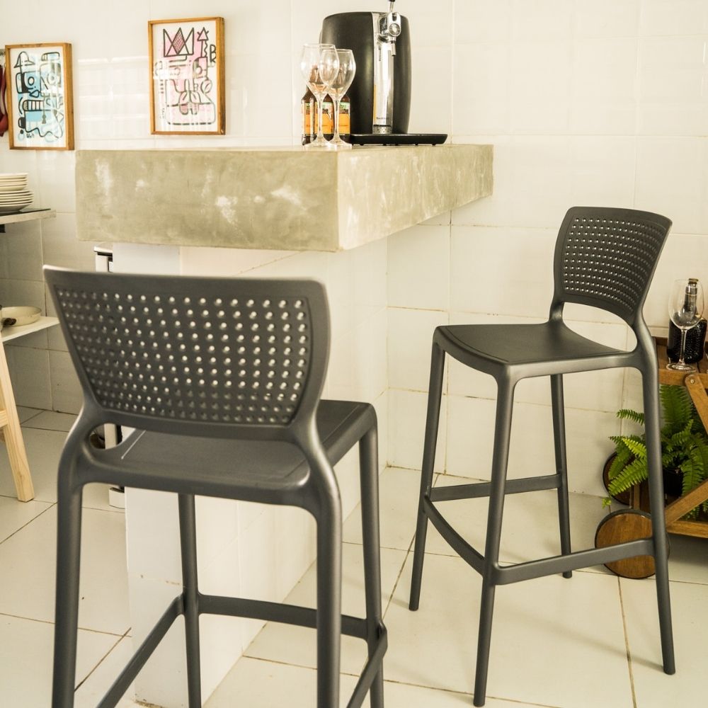 Silla de Barra Alice Negro