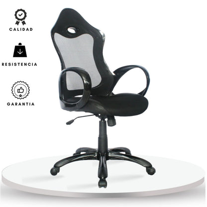 Silla De Oficina Polonia  Negro
