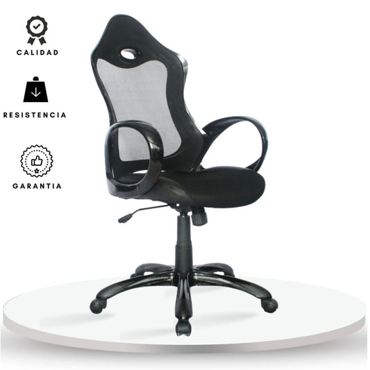 Silla De Oficina Polonia  Negro