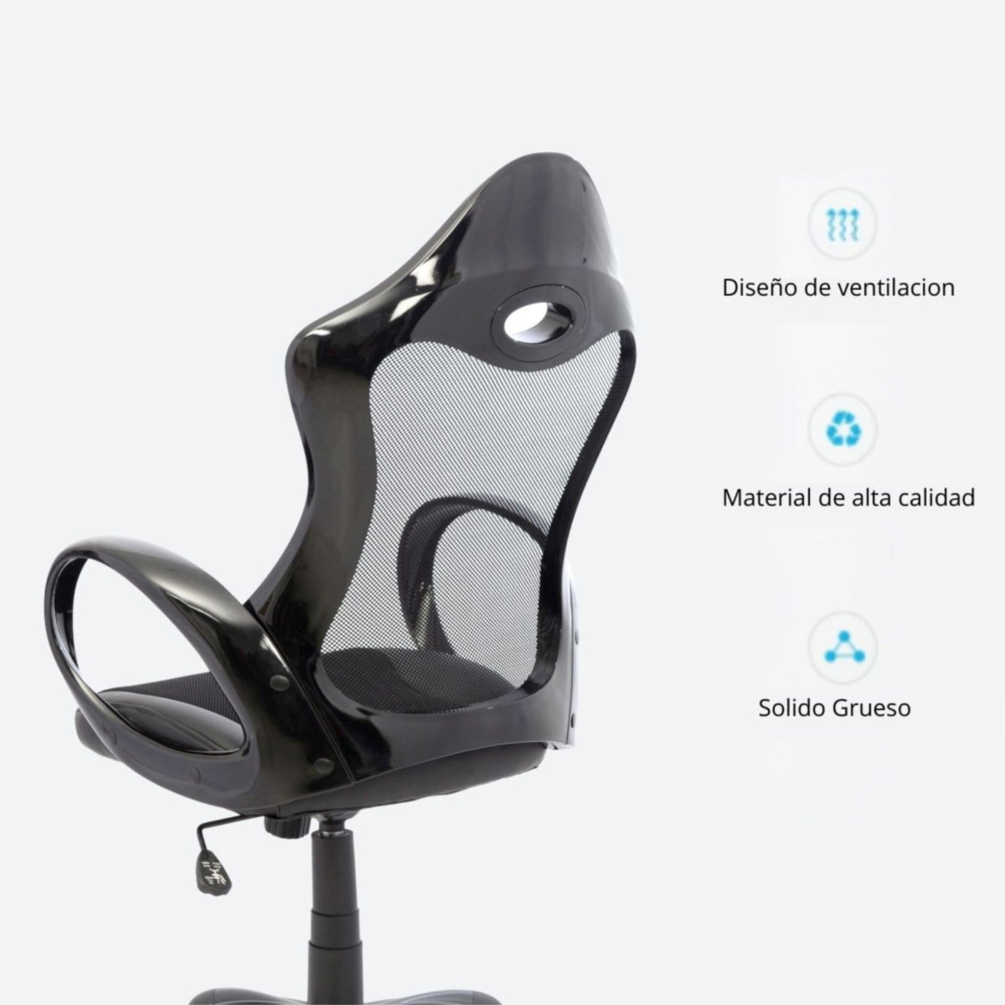 Silla De Oficina Polonia  Negro
