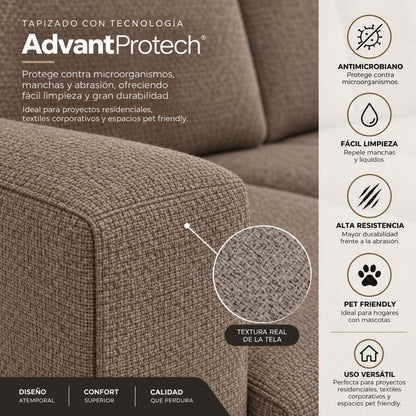 Sofa cama en L Multifuncional Con Baul Gabel Cafe