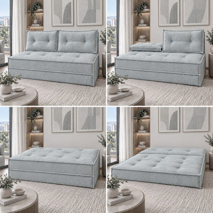 Sofa Cama Multifuncional Alexa Gris Perla