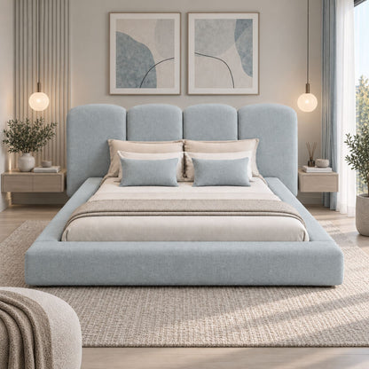 Cama Doble Paleta Nix En Madera Pino 140x190 Gris Plata