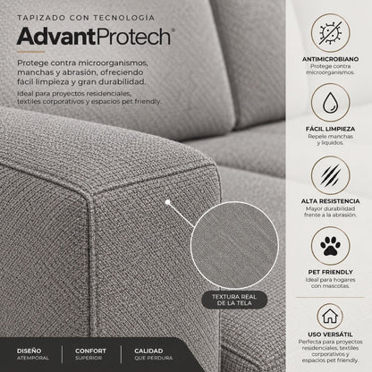 Sofa cama en L Multifuncional Con Baul Gabel Gris