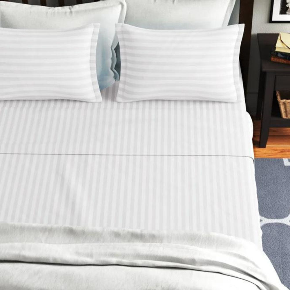 Sabanas Hoteleras Luxury 300 Hilos Semi-Doble 120 x 190 Blanca