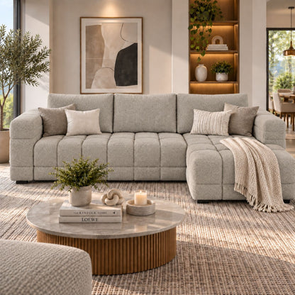 Sofa En L Modular En Madera Pino Faed Camel