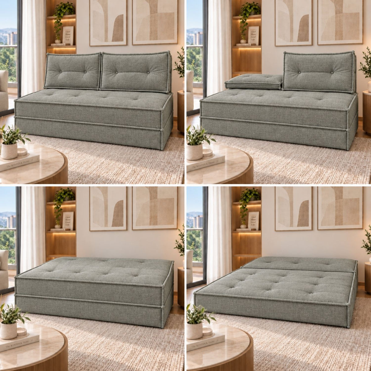 Sofa Cama Multifuncional Alexa Gris Plomo