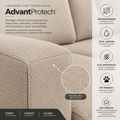 Sofa cama en L Multifuncional Con Baul Gabel Beige