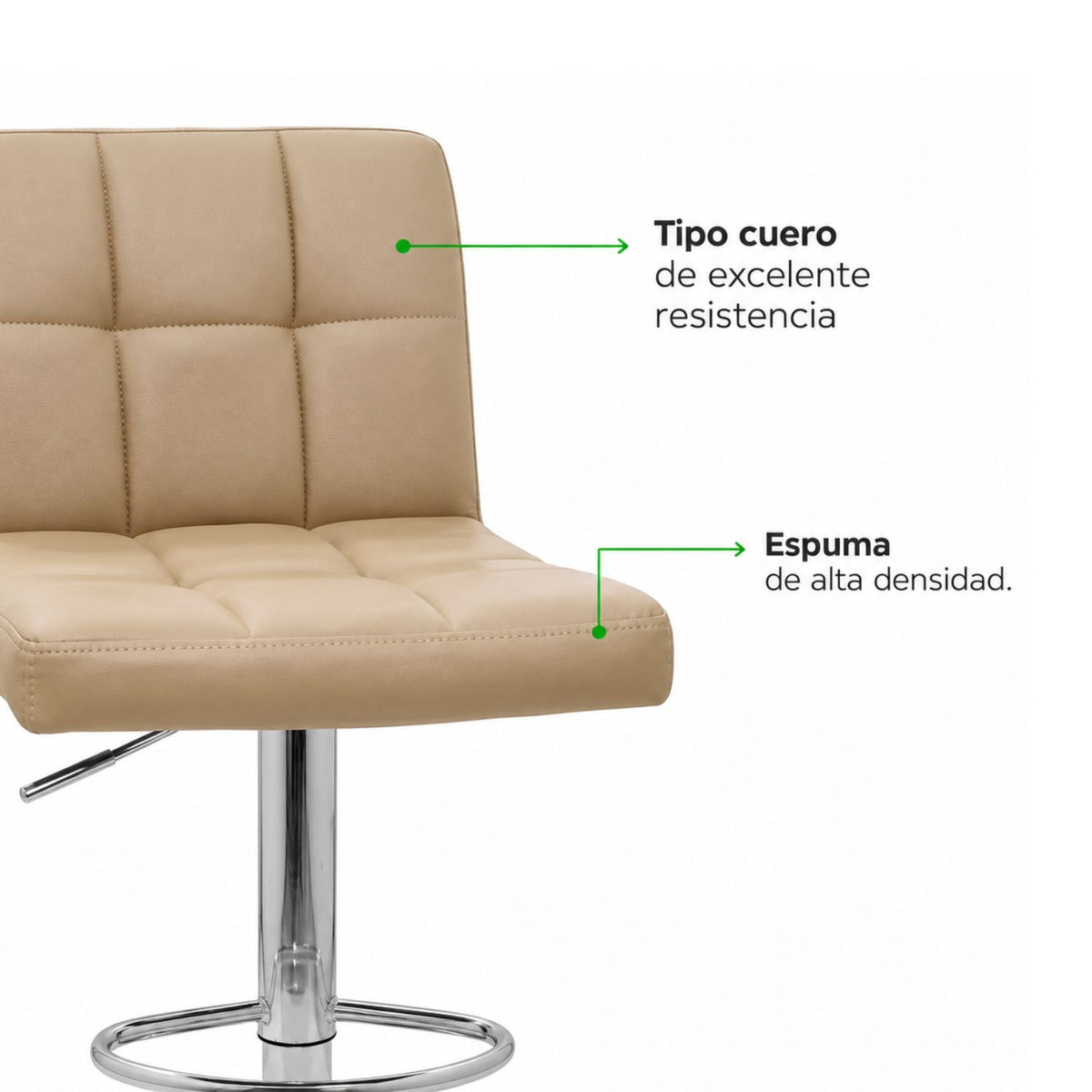 Silla de Barra Leo Beige