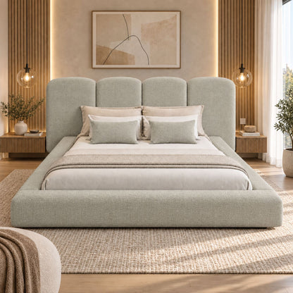 Cama Paleta Queen Nix En Madera Pino 160x190 Taupe