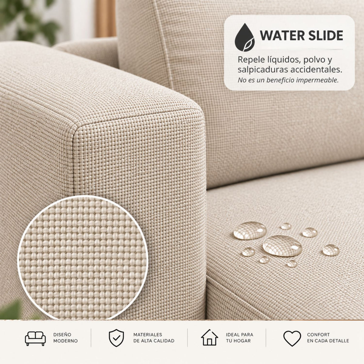 Sofa Cama Multifuncional Con Repisas, Conexión USB y Cama Auxiliar Koni Arena