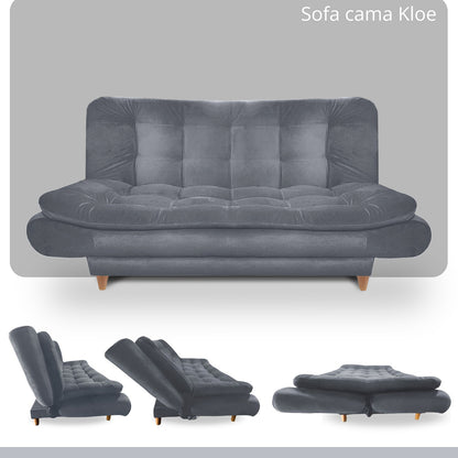 Sofa cama 3 Posiciones Clic Clac Kloe Gris plomo 170 cm