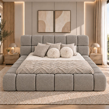 Cama Nube Queen En Madera Pino 160x190 Gris
