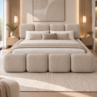 Cama Queen Tommy En Madera Pino 160x190 Camel