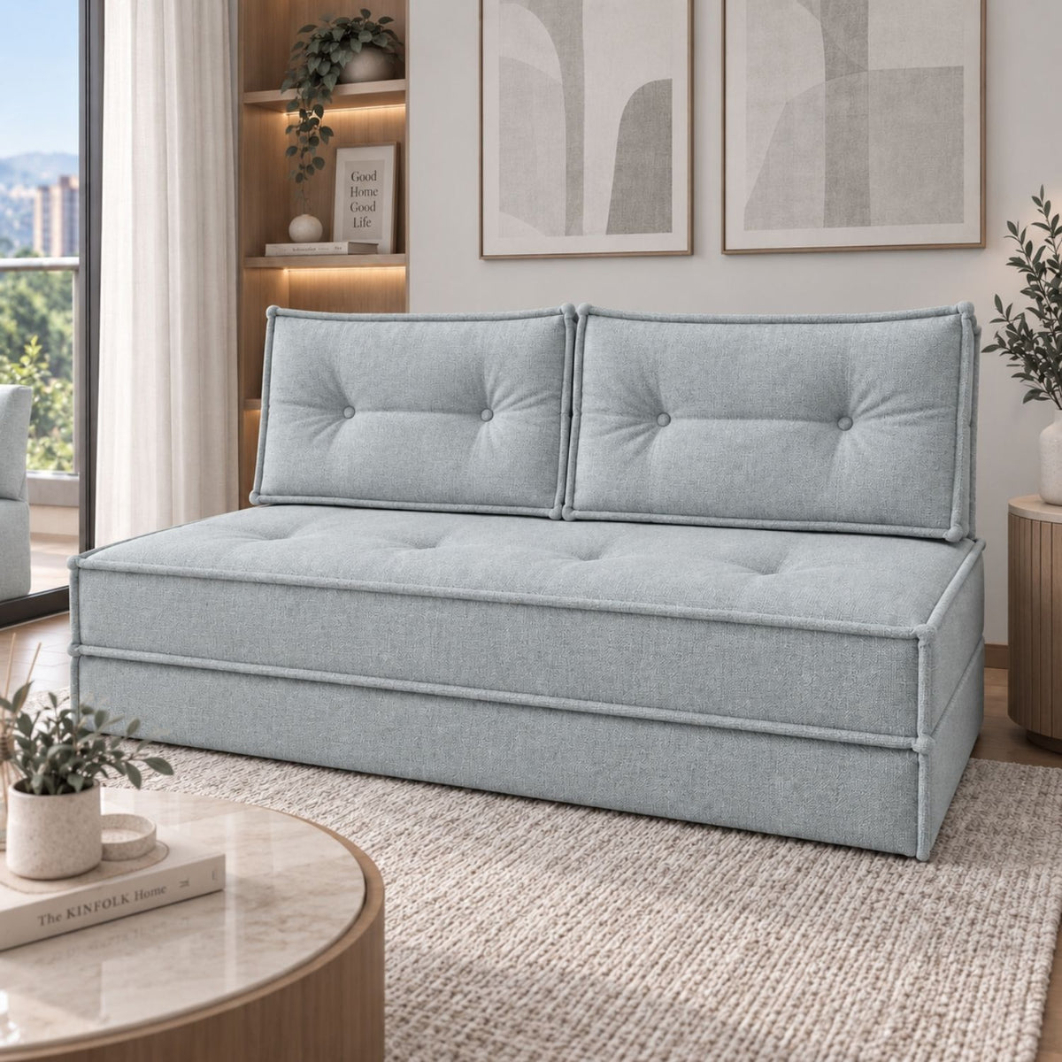 Sofa Cama Multifuncional Alexa Gris Perla