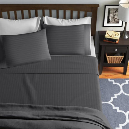 Sabanas Hoteleras Luxury 300 Hilos Doble 140 x 190 Gris oscura