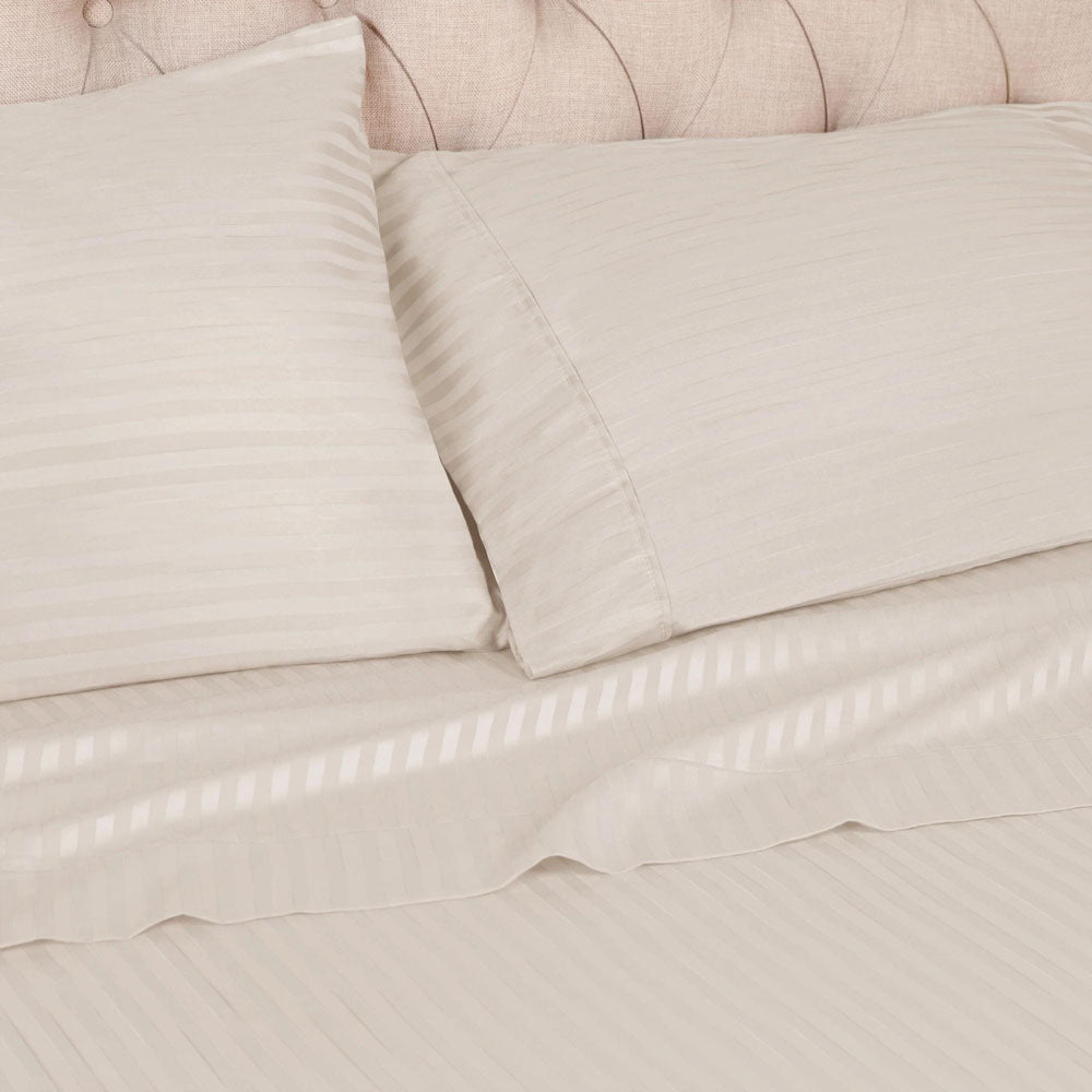 Sabanas Hoteleras Luxury 300 Hilos Sencillas 100 x 190 Beige