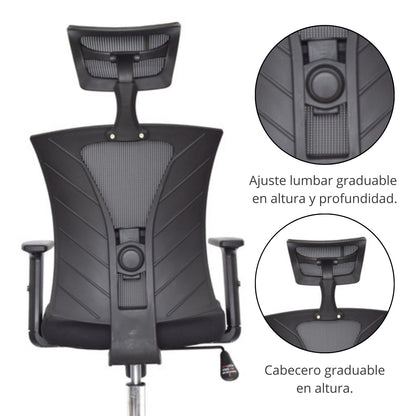 Silla de Oficina Turmanila Presidente Base Cromada