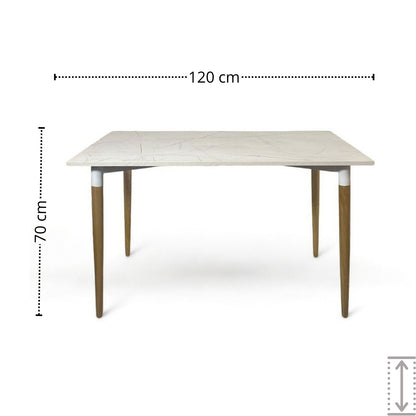 Mesa de Comedor Premium Haby blanco