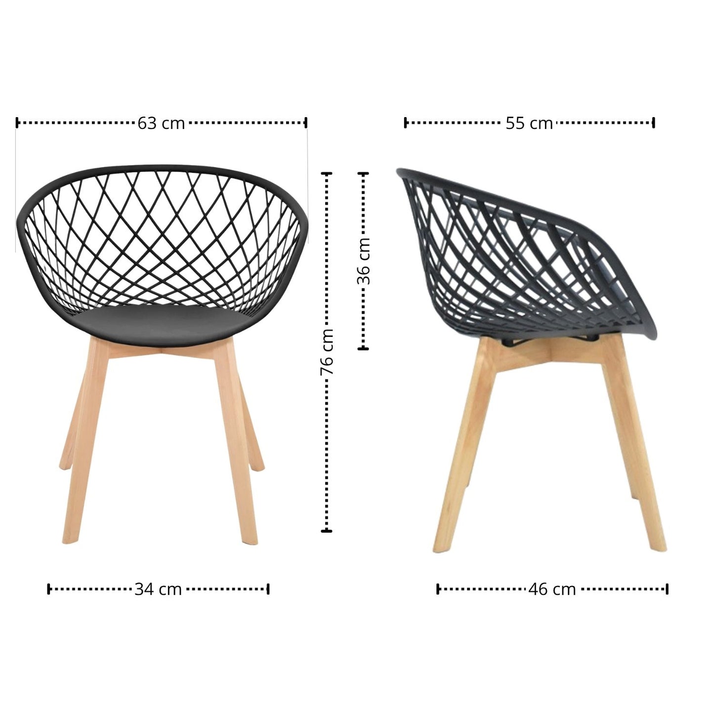 Silla Trina Negro