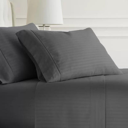 Sabanas Hoteleras Luxury 300 Hilos Queen 160 x 190 Gris oscura
