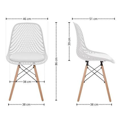 Silla Eames Exclusive Con Cojin Blanco 86x46x51