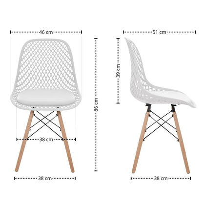 Juego de Comedor Premium Kano con 4 Sillas Eames Exclusive