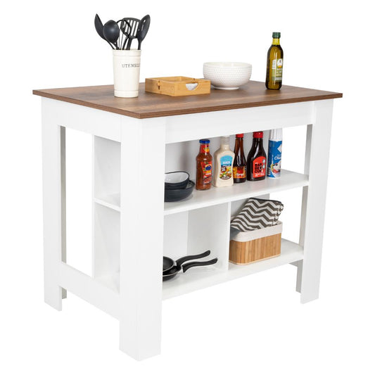 Barra De Cocina Serima Blanco Y Coñac