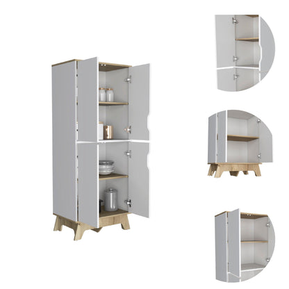 Alacena De Cocina Truncos Bi Color Blanco Y Duna