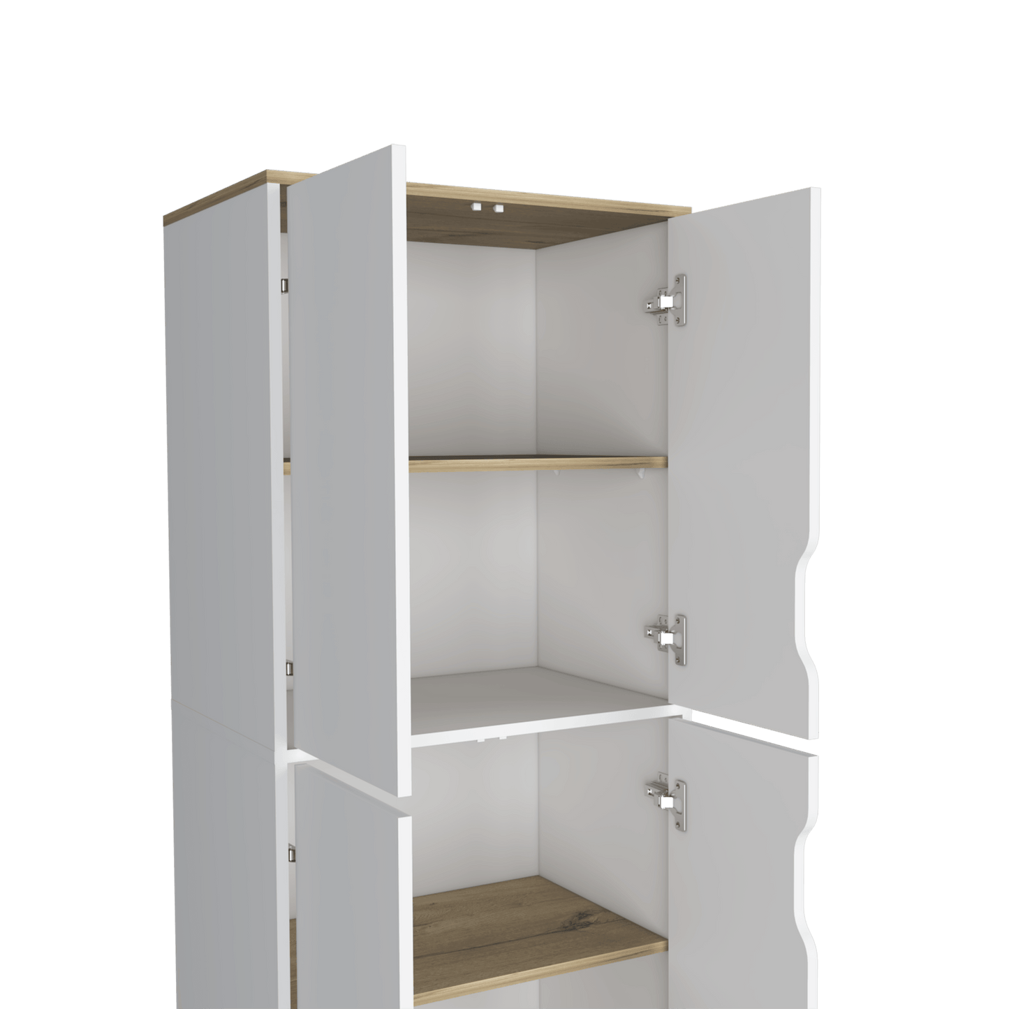 Alacena De Cocina Truncos Bi Color Blanco Y Duna