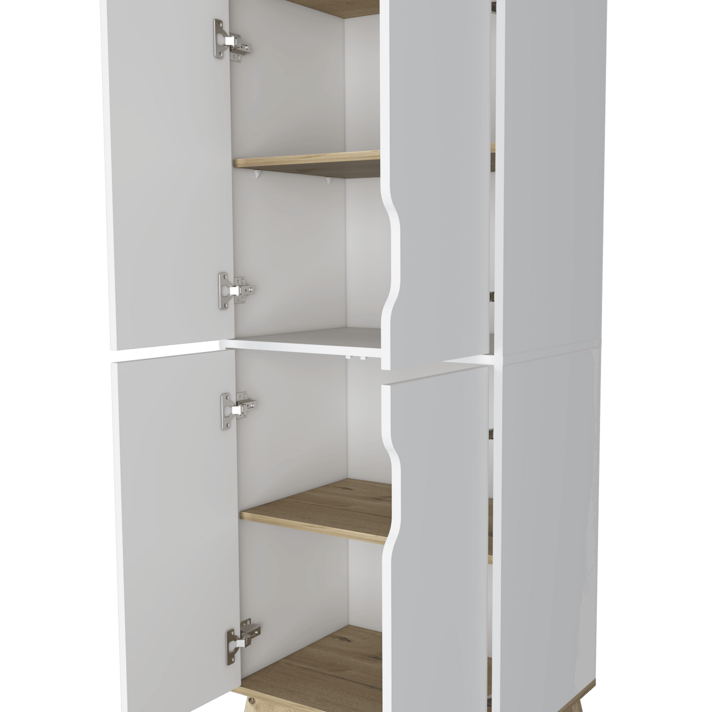Alacena De Cocina Truncos Bi Color Blanco Y Duna