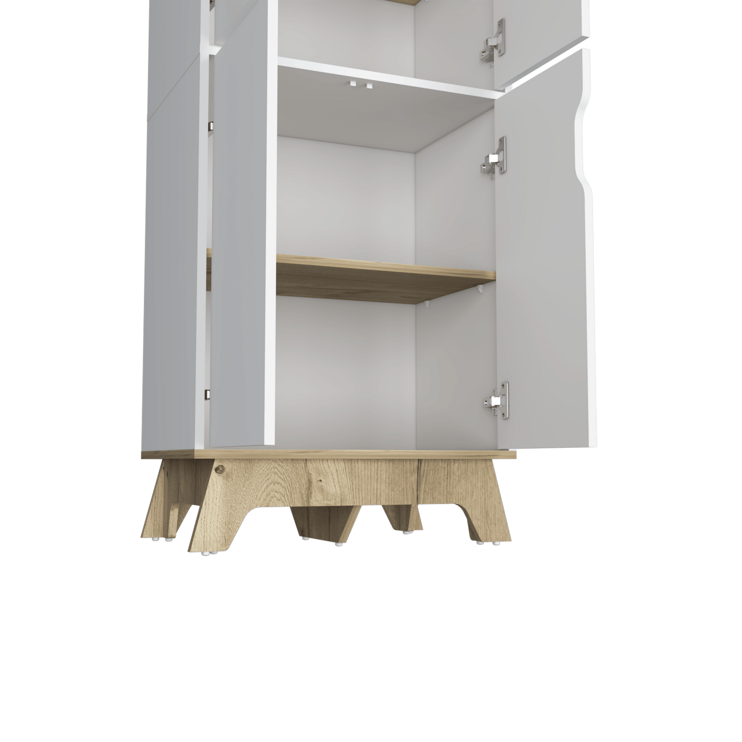 Alacena De Cocina Truncos Bi Color Blanco Y Duna