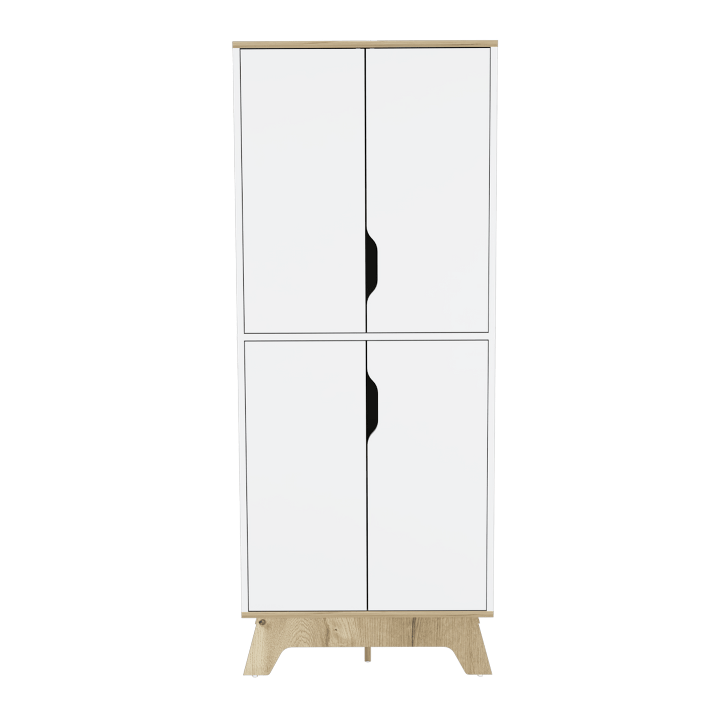 Alacena De Cocina Truncos Bi Color Blanco Y Duna
