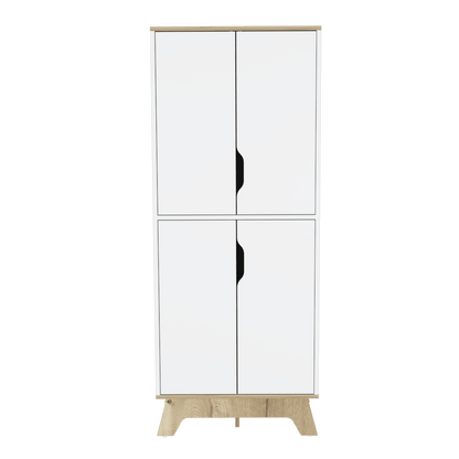 Alacena De Cocina Truncos Bi Color Blanco Y Duna