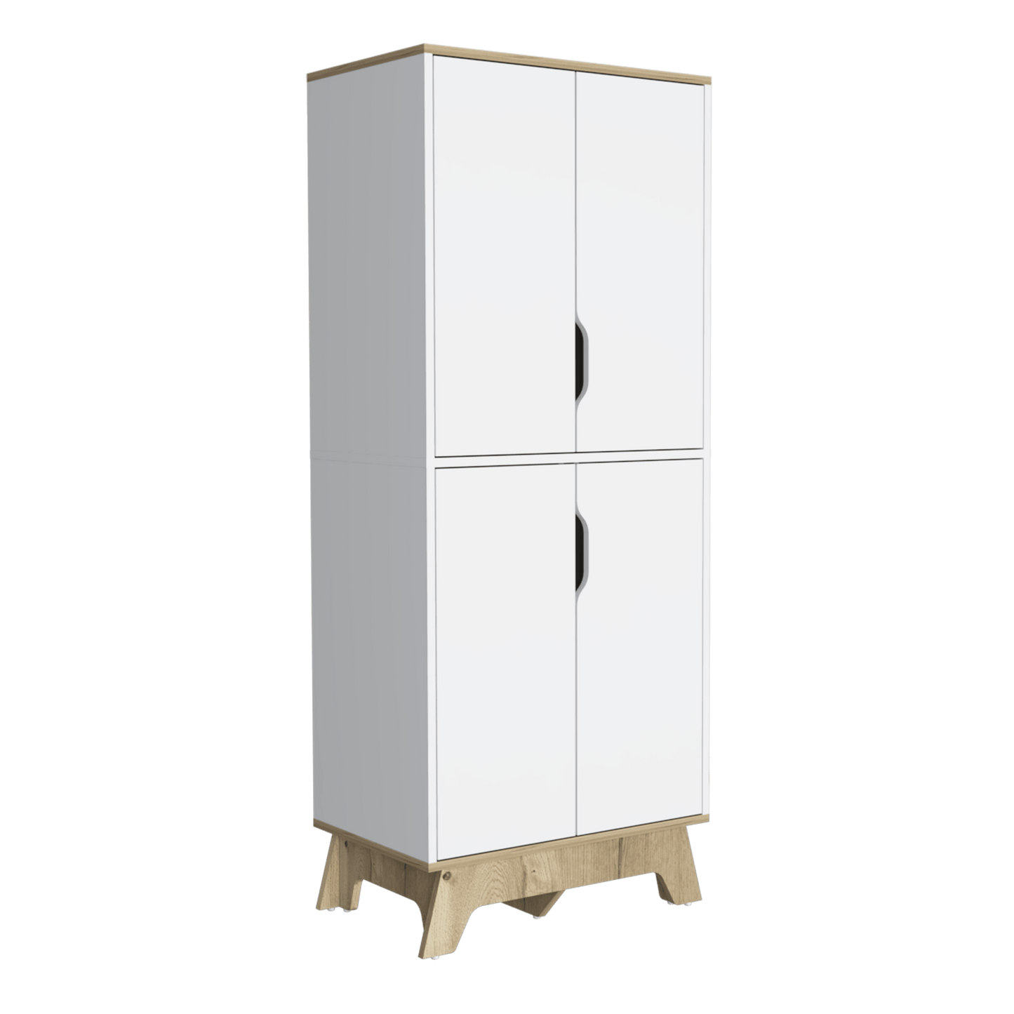 Alacena De Cocina Truncos Bi Color Blanco Y Duna