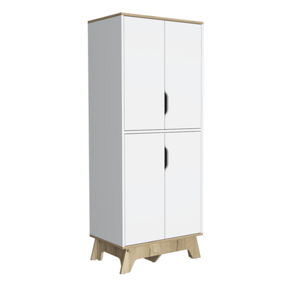 Alacena De Cocina Truncos Bi Color Blanco Y Duna