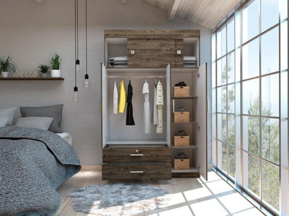 Closet Perlino Z 120 Chocolate Y Blanco
