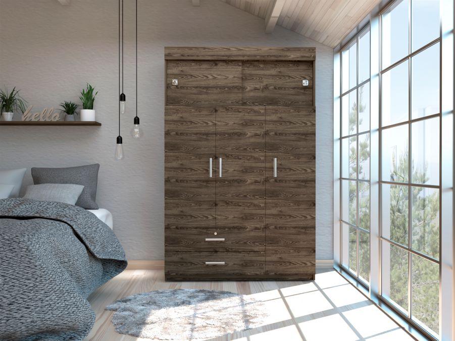 Closet Perlino Z 120 Chocolate Y Blanco