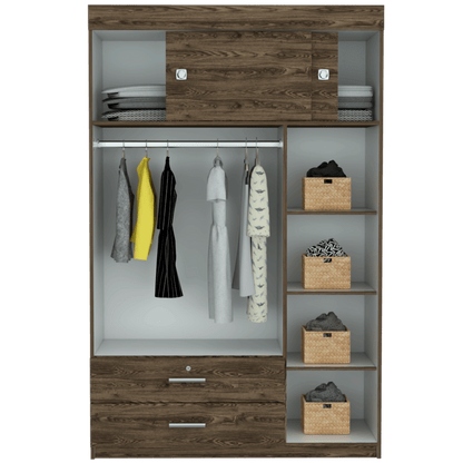 Closet Perlino Z 120 Chocolate Y Blanco
