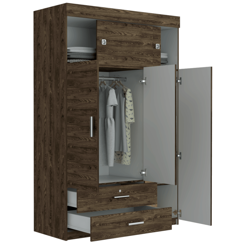 Closet Perlino Z 120 Chocolate Y Blanco