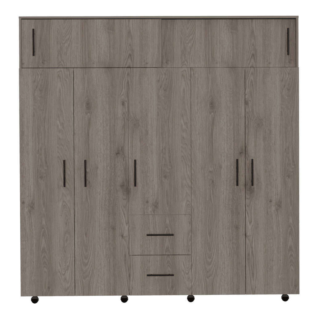 Armario Envelia 200 Ceniza Y Blanco