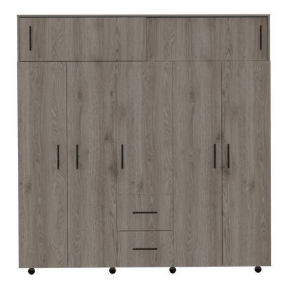 Armario Envelia 200 Ceniza Y Blanco