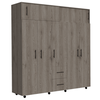 Armario Envelia 200 Ceniza Y Blanco