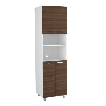 Alacena Blusse Blanco Y Caoba