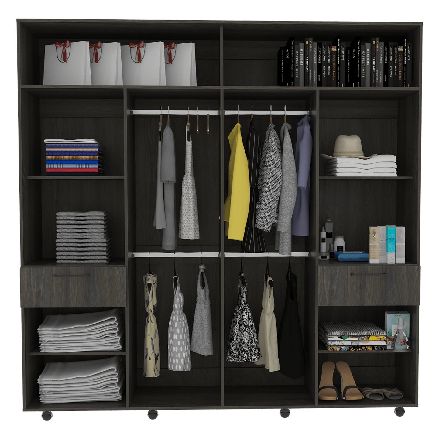 Closet Visca Con Espejo Gris