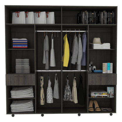 Closet Visca Con Espejo Gris